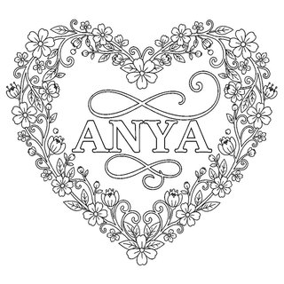 Virágkoszorú szív ANYA felirattal