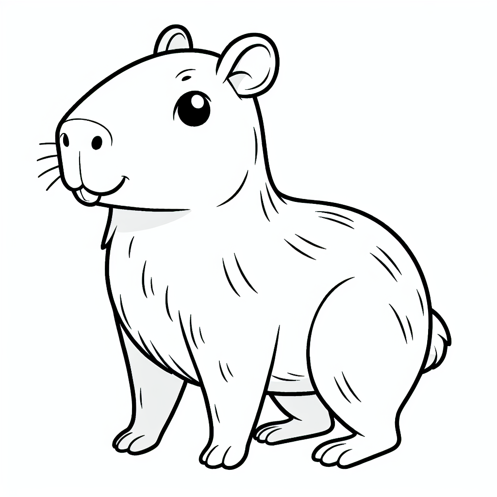 Capybara színező ingyen gyerekeknek