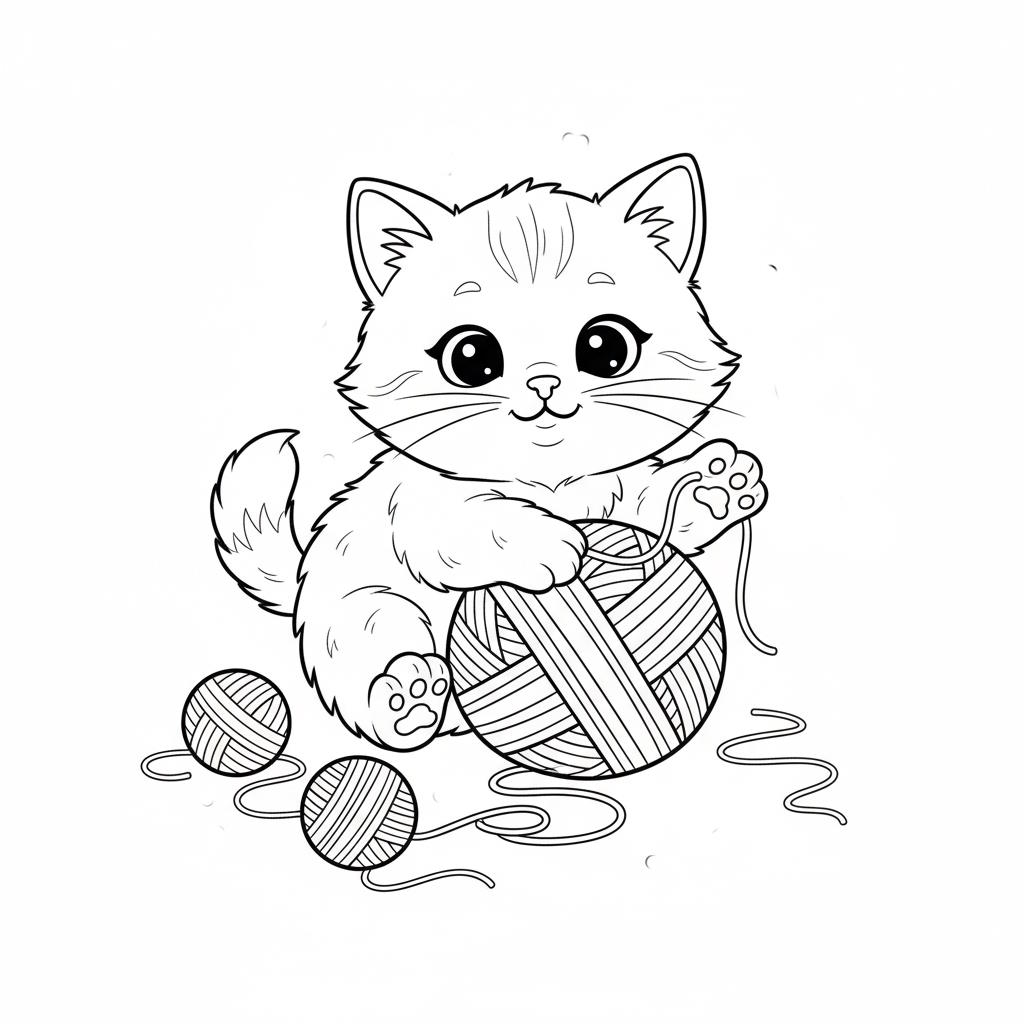 TCuki cicás színező ovisoknak - nyomtatható, letölthető