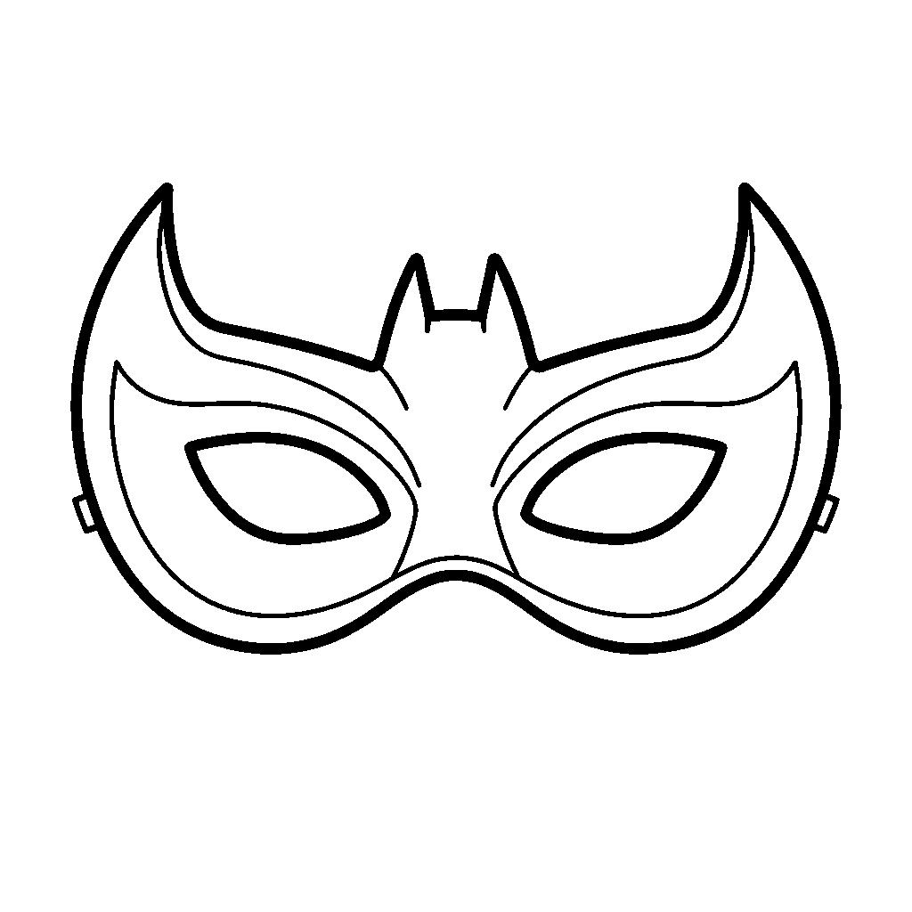 Denevér szemüveg színező - Farsangi álarc ovisoknak