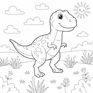 T-Rex dínó színező gyerekeknek - félelmetes Tyrannosaurus