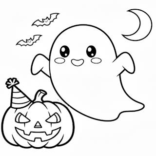 Halloween szellem - kicsiknek letölthető