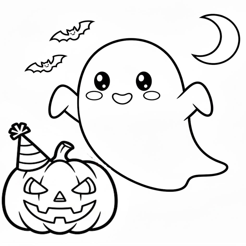 Halloween szellem - kicsiknek letölthető