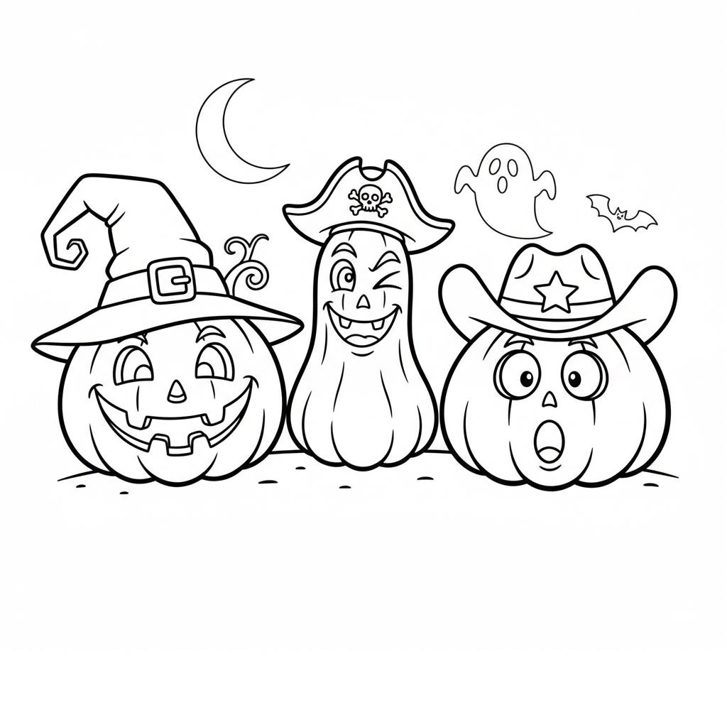 Halloween színező - gyerekeknek