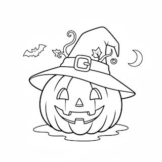 Halloween színezők: tök, boszorkány, macska és cuki denevér kifestő