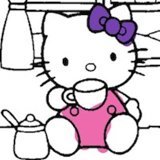 Hello Kitty színező online játék