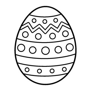 Egyszerű mintás húsvéti hímes tojás rajz