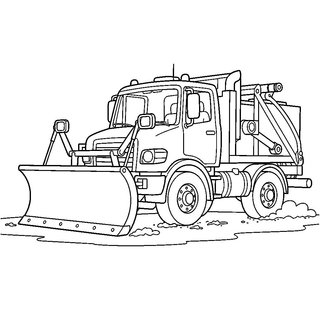 Valósághű hókotró munkagép rajz