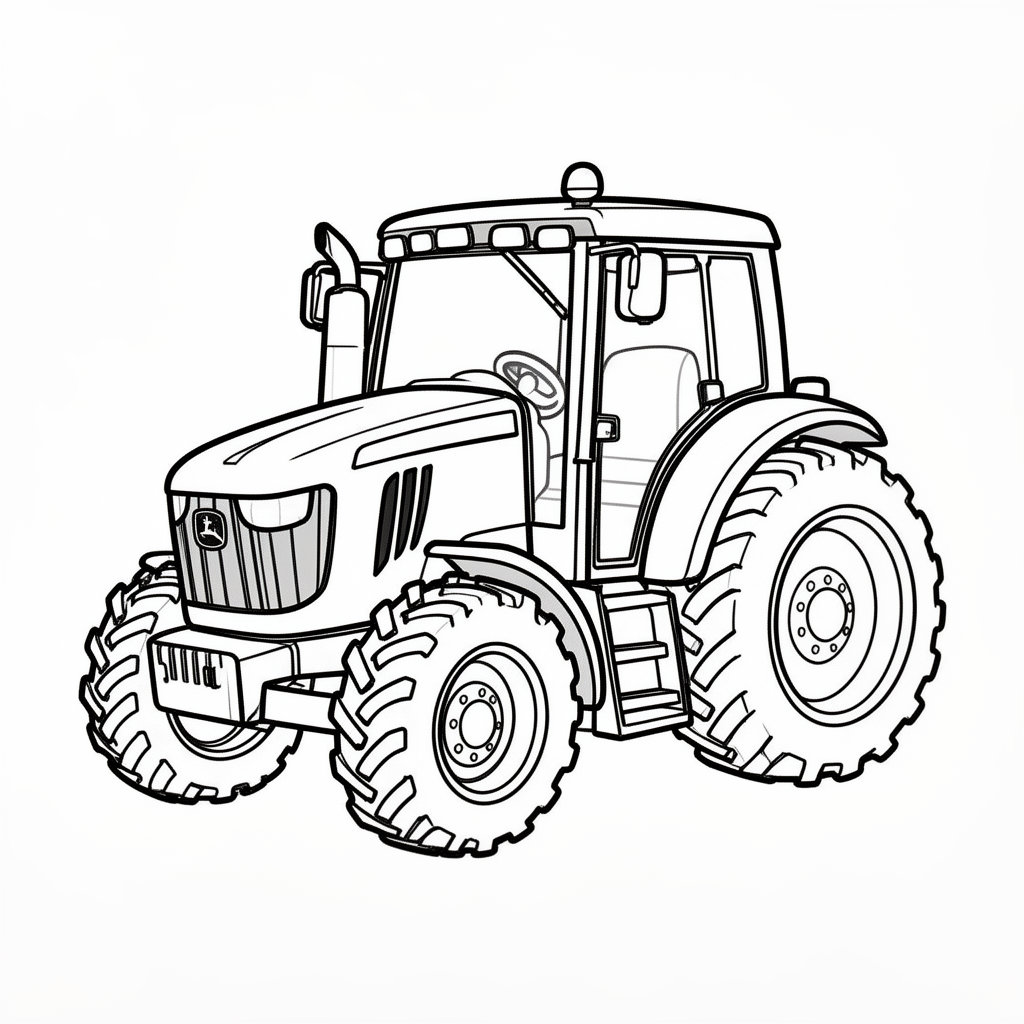 John Deere traktoros színező nyomtatható - nagyobb gyerekeknek