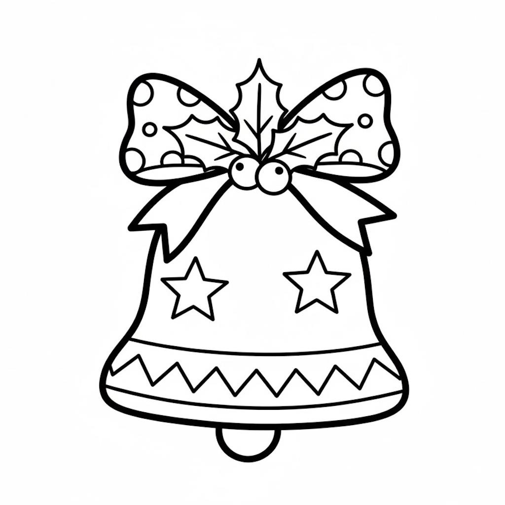 Karácsonyi csengő színező ovisoknak - nyomtatható és letölthető