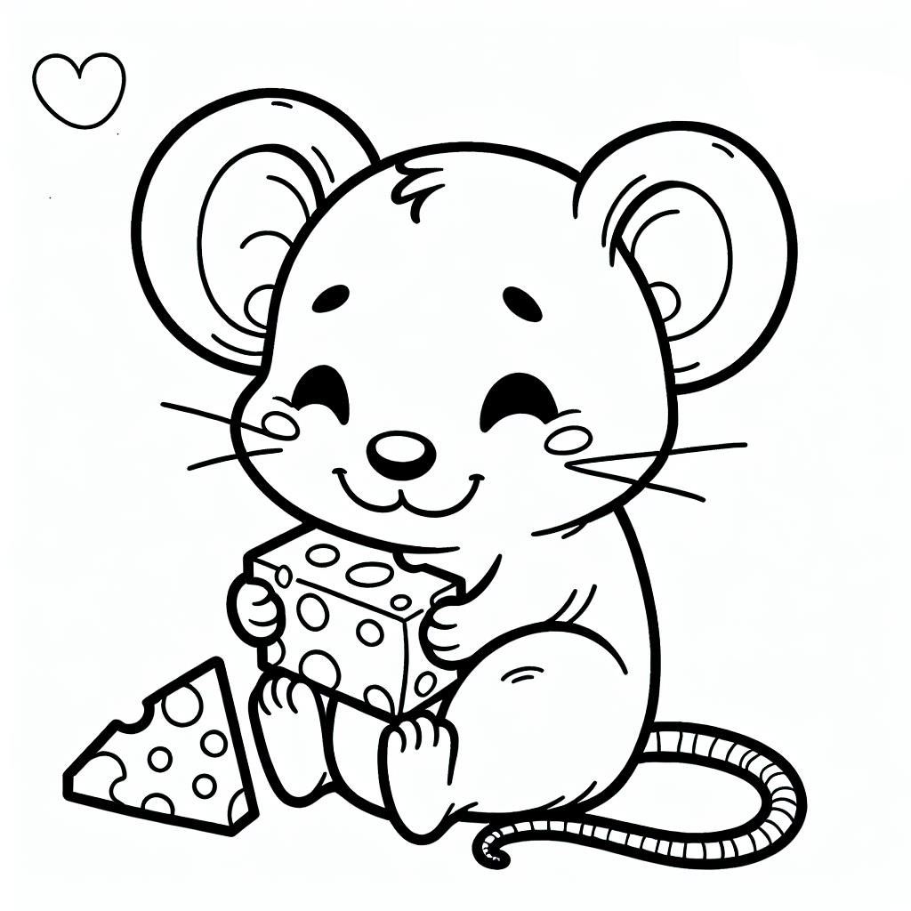 Kisegér kifestő ovisoknak