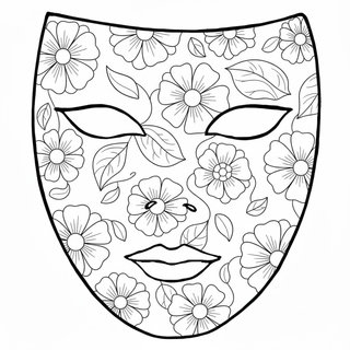 Egyszerű kivágható velencei álarc ovisoknak