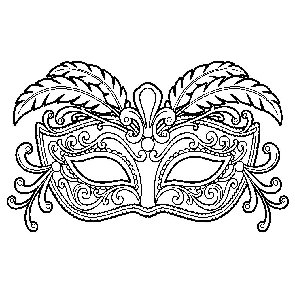 Kivágható velencei álarc sablon gyerekeknek