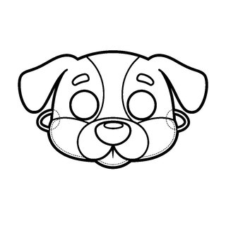 Kivágható kutyus álarc sablon gyerekeknek