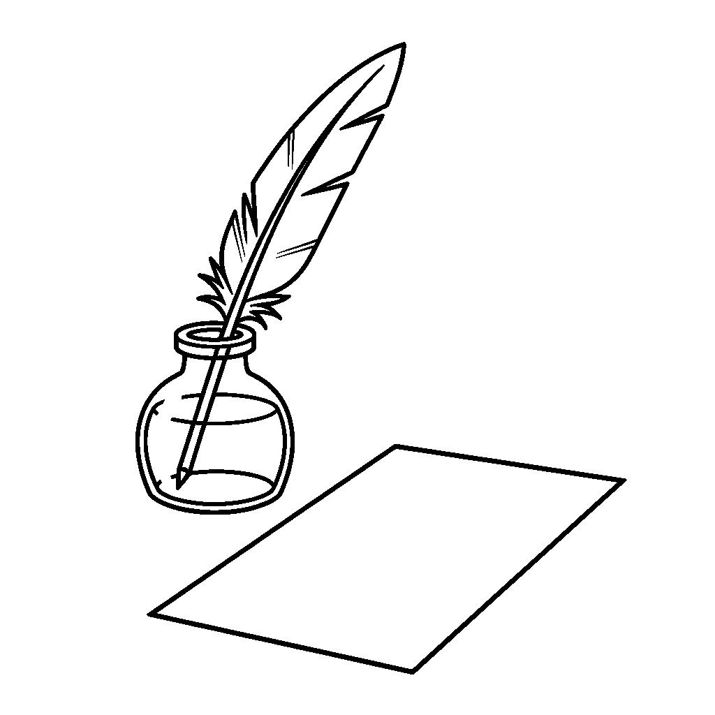 Lúdtoll és tintatartó - Nemzeti Dal színező