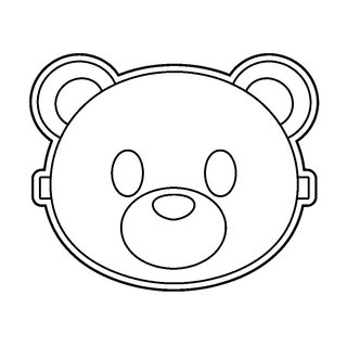 Cuki macifej álarc sablon kicsiknek