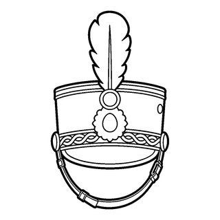 Díszes huszár csákó tollal