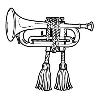 Bojtos huszár trombita rajz