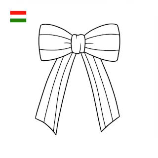 Március 15-i színező gyerekeknek - masni - nyomtatható