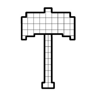 Minecraft balta fegyver rajz