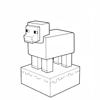 Minecraft színező - bárány karakter - ingyen letölthető és nyomtatható