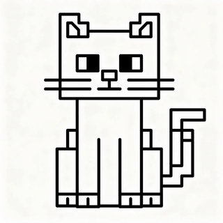 Minecraft cica színező