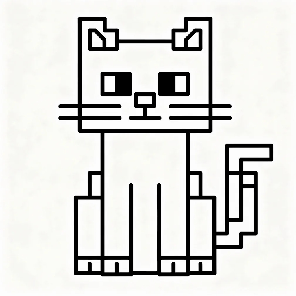 Minecraft cica színező