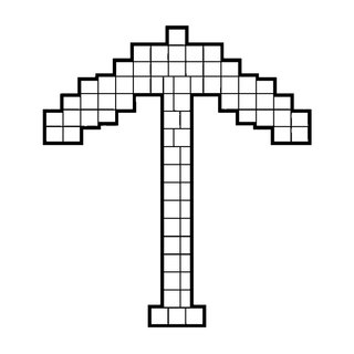 Minecraft csákány színező nyomtatható
