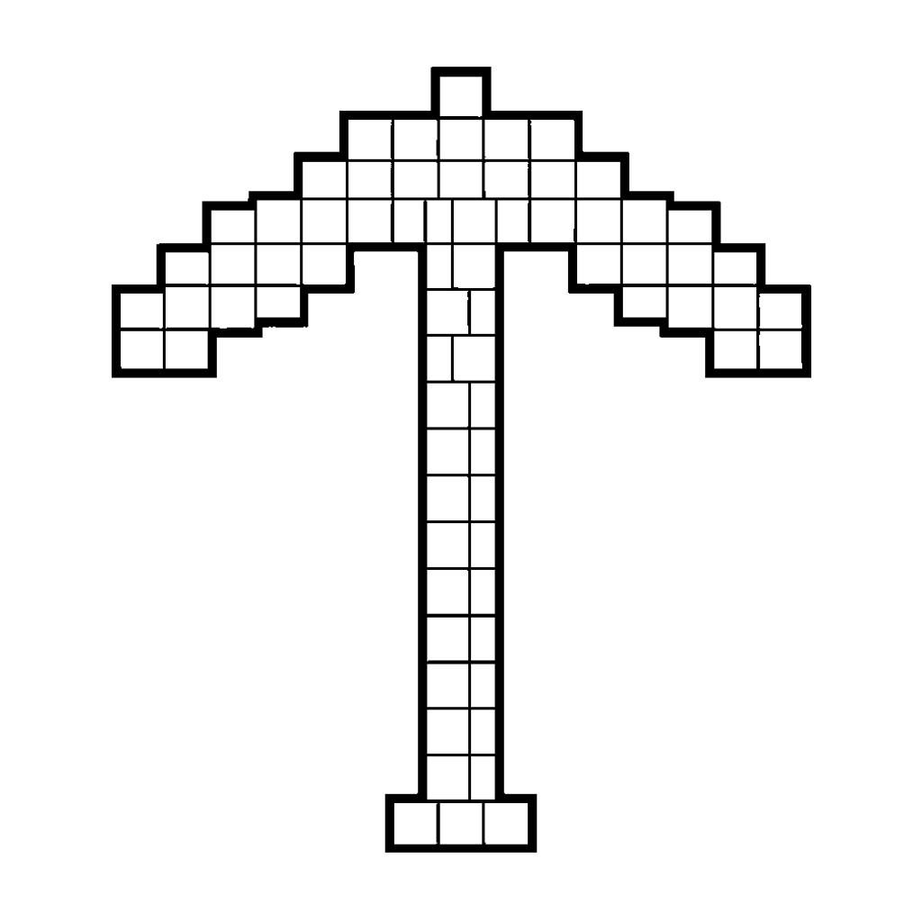 Minecraft csákány színező nyomtatható