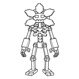 Minecraft demogorgon színező A4