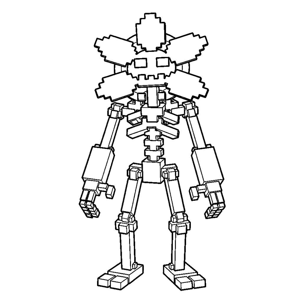 Minecraft demogorgon színező A4