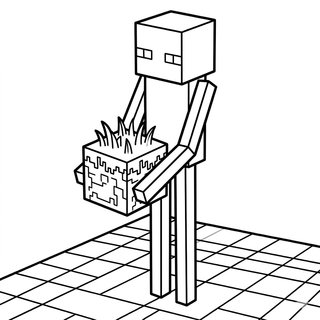 Minecraft enderman színező