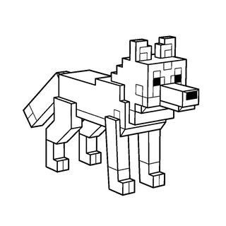 Minecraft farkas rajz