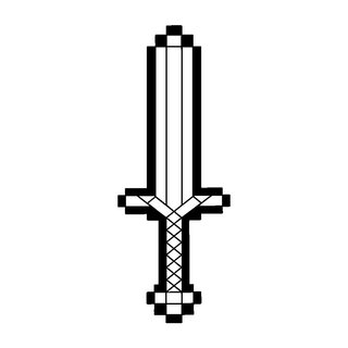 Minecraft gyémánt kard színező