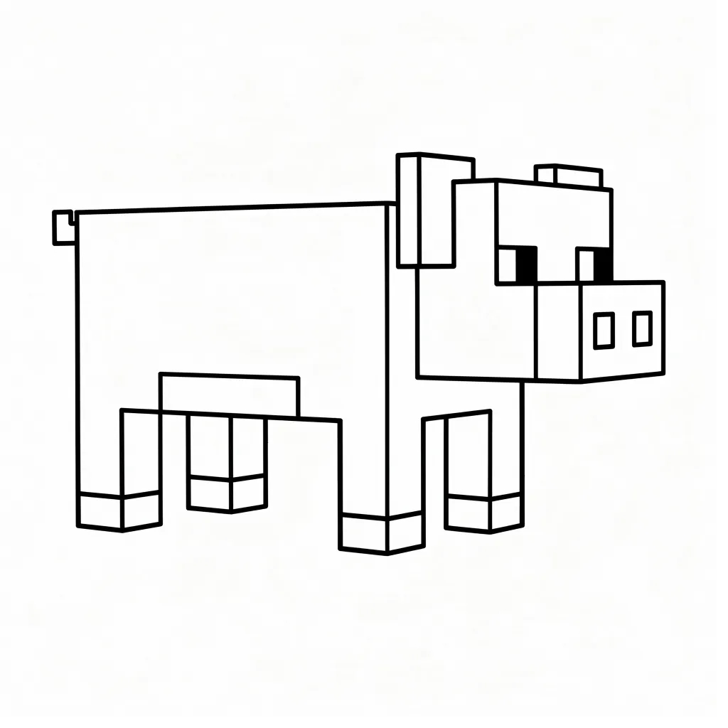 Minecraft malac színező gyerekeknek