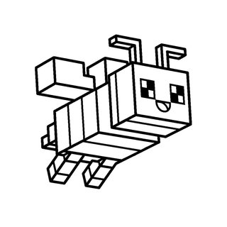 Minecraft méhecske színező nyomtatható