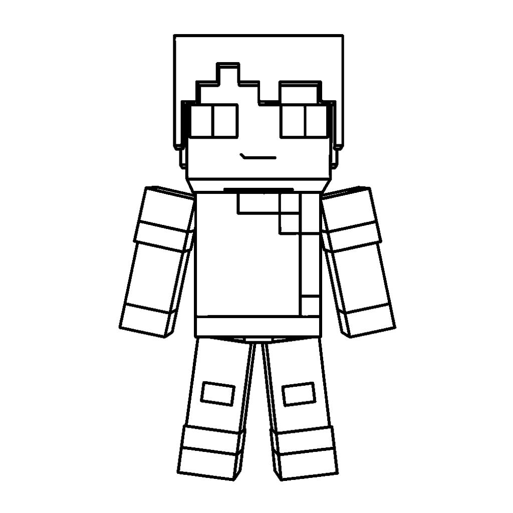 Minecraft pinky színező