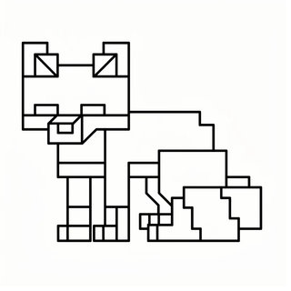 Minecraft róka kifestő ingyen
