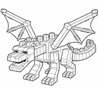Minecraft sárkány kifestő nagyobb gyerekeknek