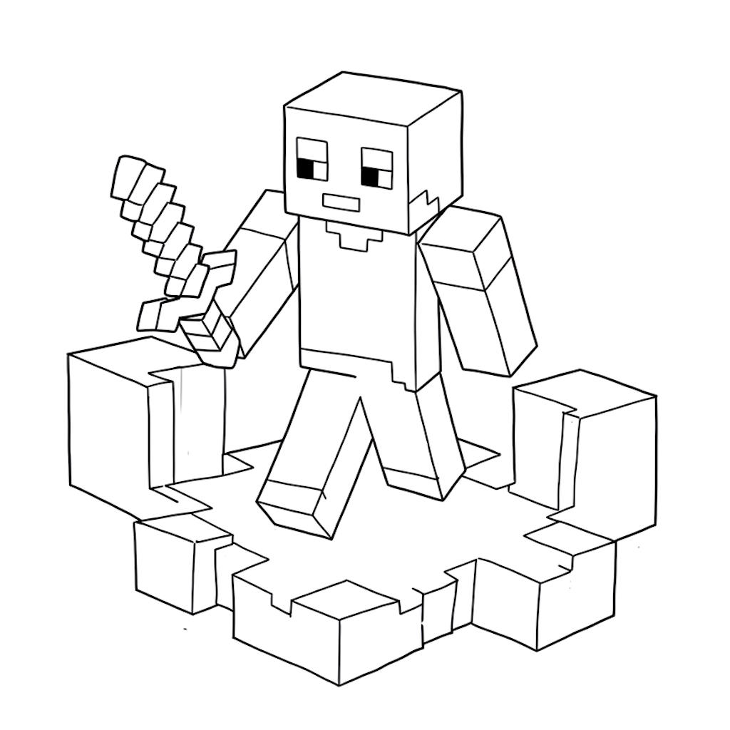 Minecraft színező gyerekeknek  - ingyen letölthető, lepkés színező