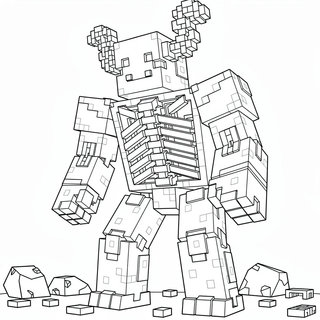 Minecraft warden szörny kifestő