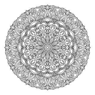 Kör alakú modern virágmandala