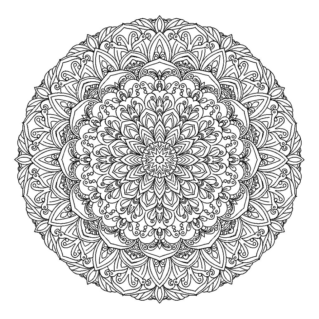 Modern anyák napi mandala kifestő