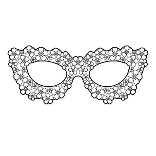 Nefelejcs virágokkal díszített kivágható farsangi szemüveg