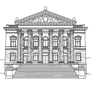 A Magyar Nemzeti Múzeum épületének rajza