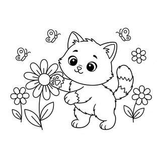 Nyomtatható cicás színező gyerekeknek ingyen