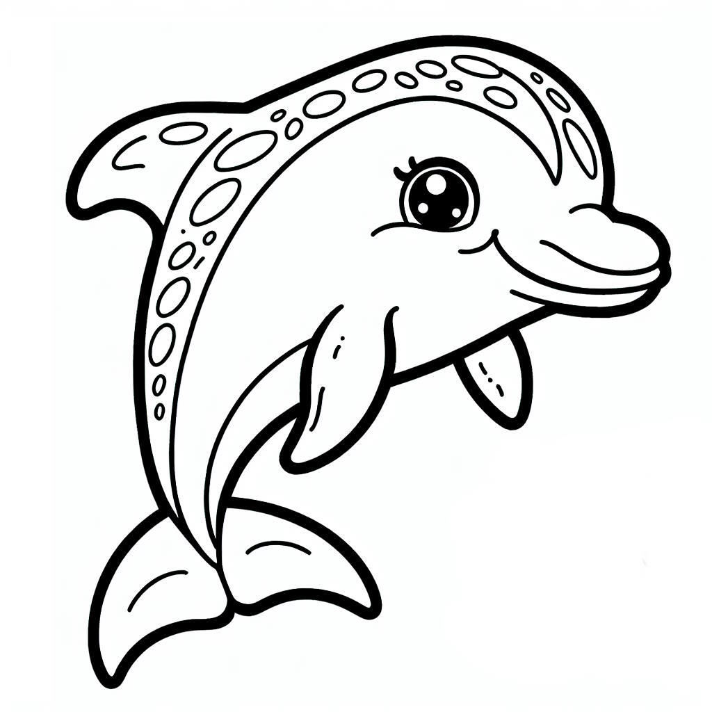 Nyomtatható delfin színezőlap ingyen