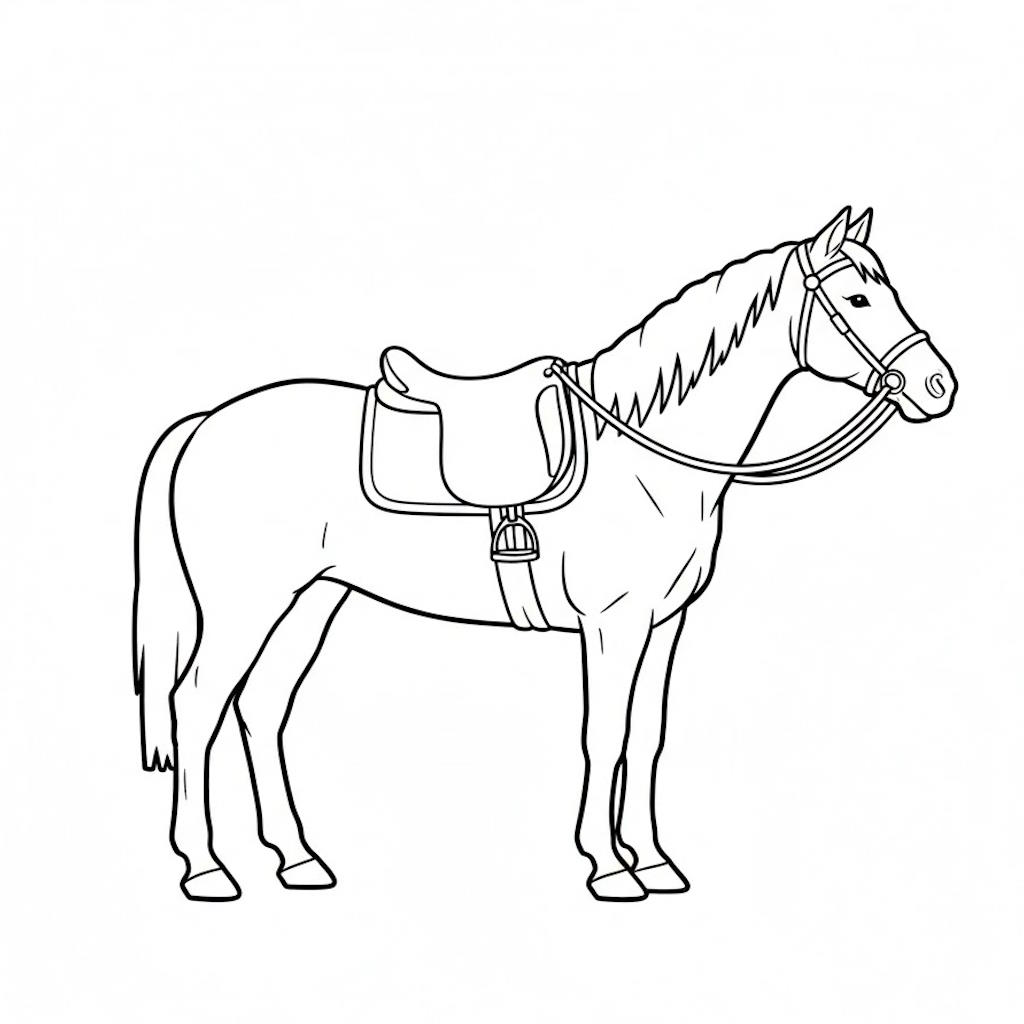 Nyomtatható lovas kifestő gyerekeknek - Ingyenes letöltés