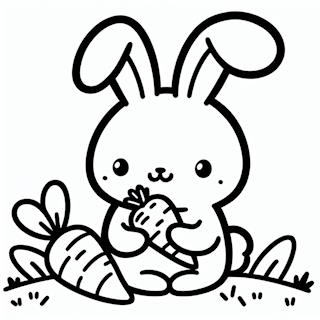 Nyomtatható nyuszi kifestő gyerekeknek - állatos színező nyomtatható