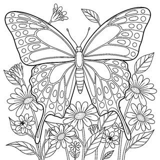 Pillangó a virágoskertben